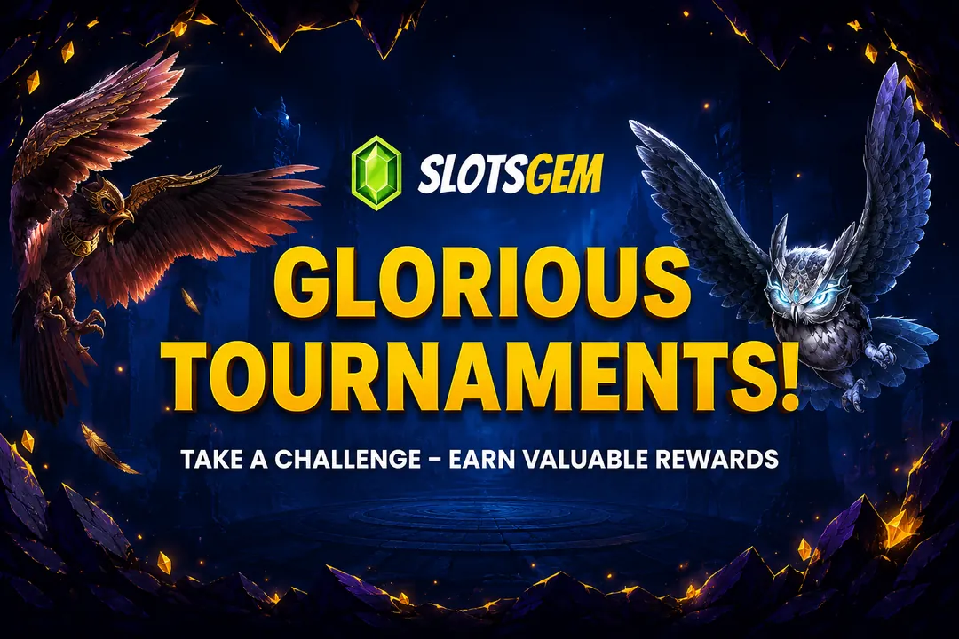 SlotsGem glorious tournaments — take a challenge, earn valuable rewards