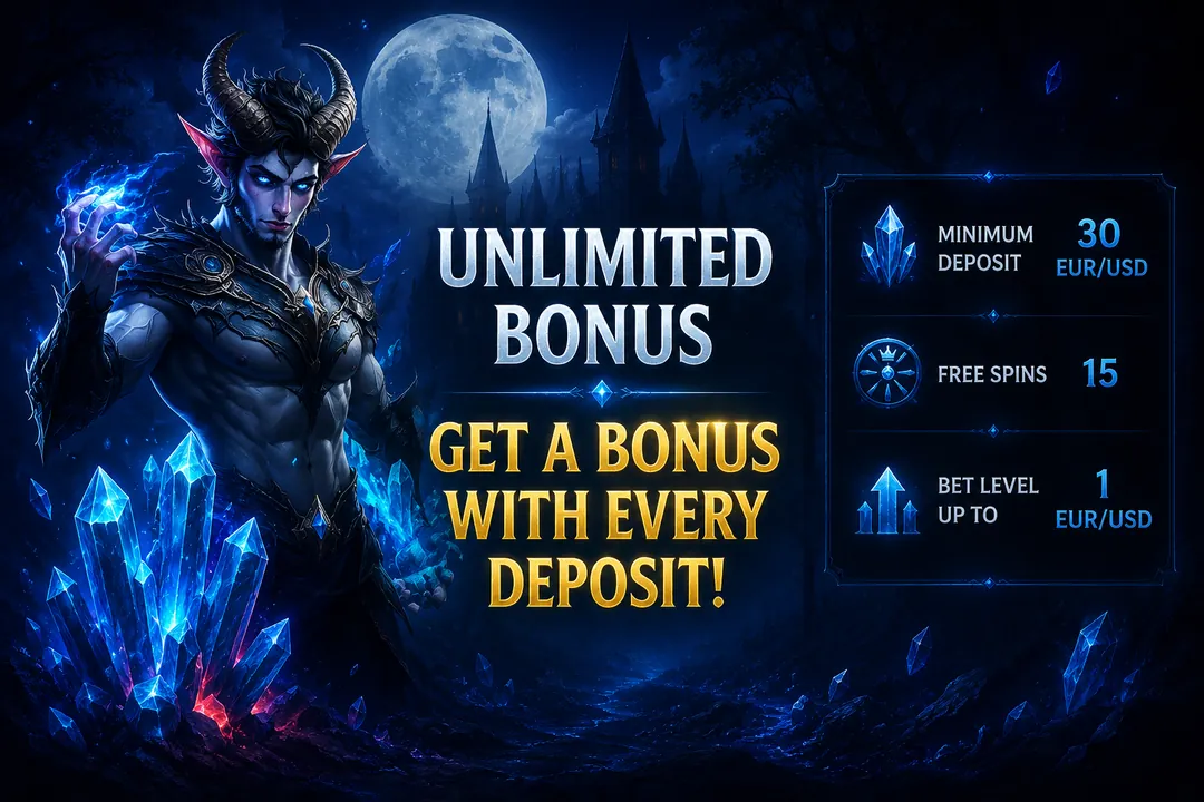 SlotsGem unlimited bonus — get a bonus with every deposit