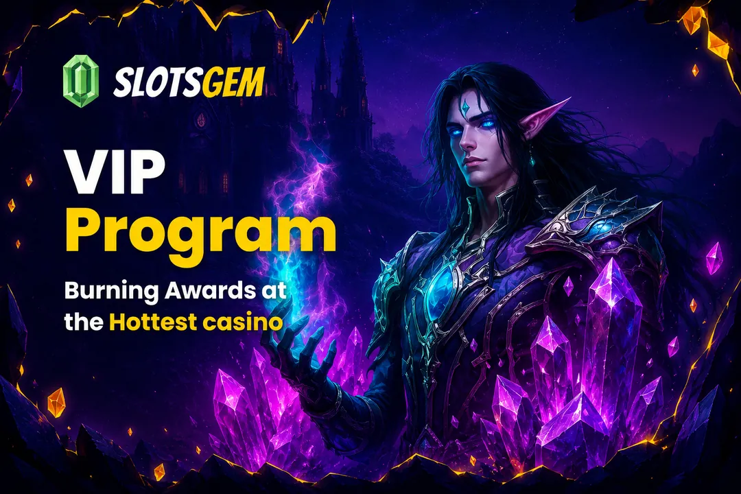 SlotsGem VIP program — burning awards at the hottest casino